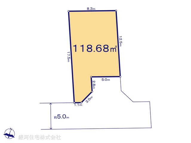 G00348895 神奈川県愛甲郡愛川町中津 土地(建築条件付土地) 1280万円【区画図】