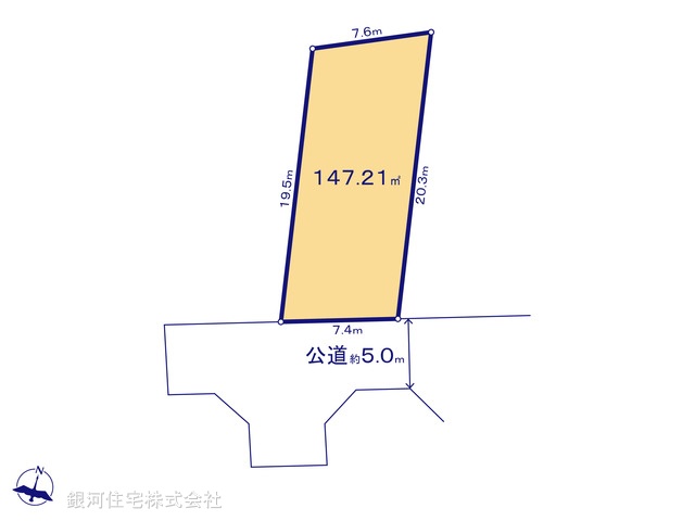 G00348900 神奈川県愛甲郡愛川町中津 土地(建築条件付土地) 1550万円【区画図】