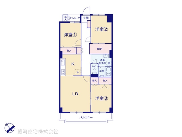 G00350201 千葉県習志野市谷津５丁目 中古マンション 2490万円【間取図】