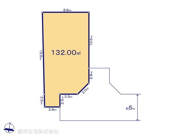 G00361800 神奈川県小田原市栢山 土地 1890万円【区画図】