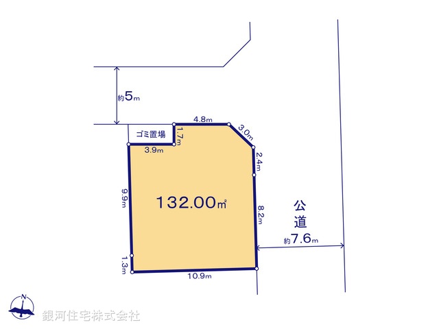 G00361805 神奈川県小田原市栢山 土地 1890万円【区画図】