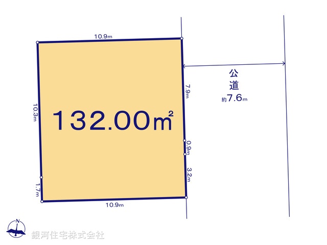 G00361806 神奈川県小田原市栢山 土地 1890万円【区画図】