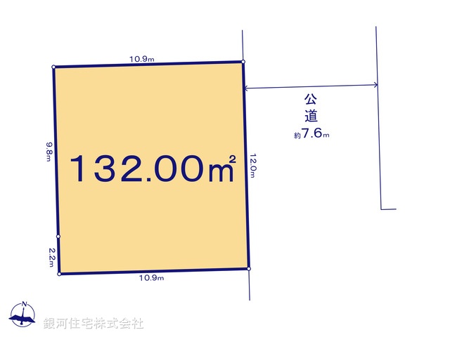 G00361807 神奈川県小田原市栢山 土地 1890万円【区画図】