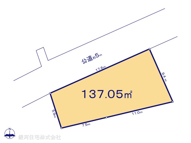 G00363606 神奈川県厚木市上依知 土地 1580万円【区画図】
