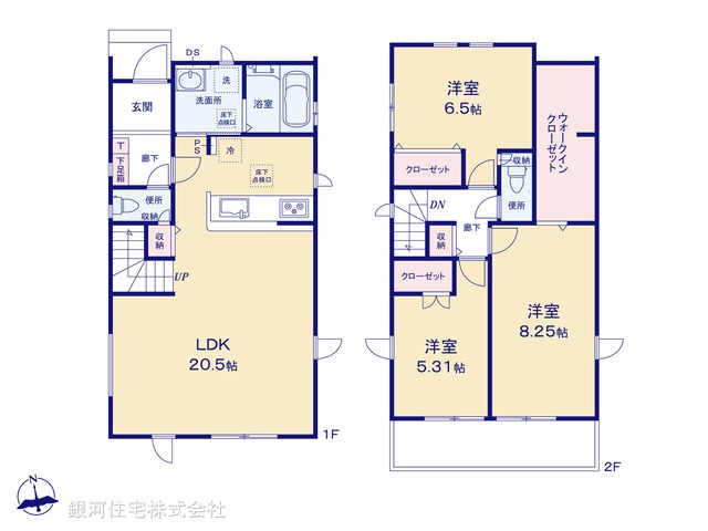 G00363932 埼玉県上尾市大字瓦葺 新築一戸建て 2799万円【間取図】