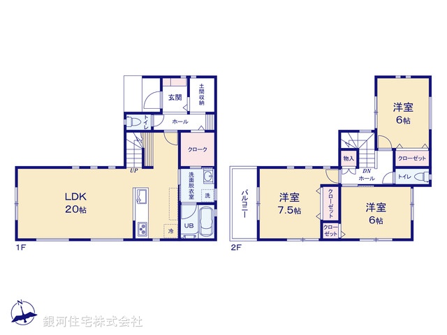 G00364807 埼玉県川口市大字安行小山 新築一戸建て 4090万円【間取図】