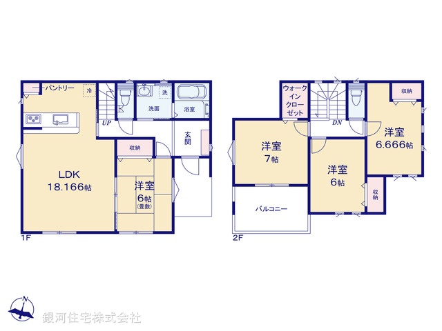 G00364932 埼玉県比企郡川島町大字下伊草 新築一戸建て 2190万円【間取図】