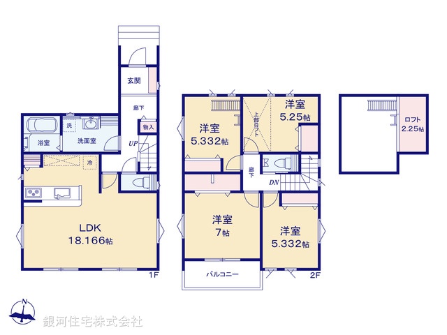 G00365531 神奈川県小田原市栢山 新築一戸建て 3090万円【間取図】