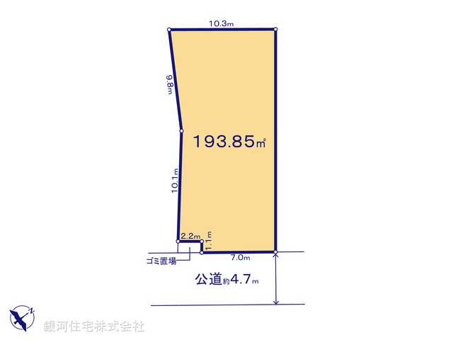 G00366771 神奈川県愛甲郡愛川町中津 土地 1680万円【区画図】