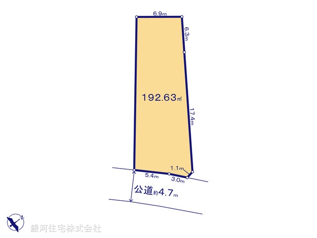 G00366775 神奈川県愛甲郡愛川町中津 土地 1680万円【区画図】