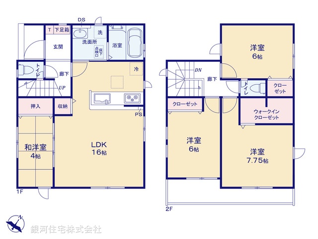 G00366836 埼玉県戸田市笹目５丁目 新築一戸建て 4299万円【間取図】