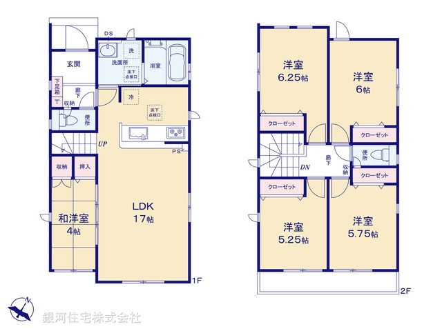 G00367793 神奈川県横浜市金沢区釜利谷東６丁目 新築一戸建て 5490万円【間取図】