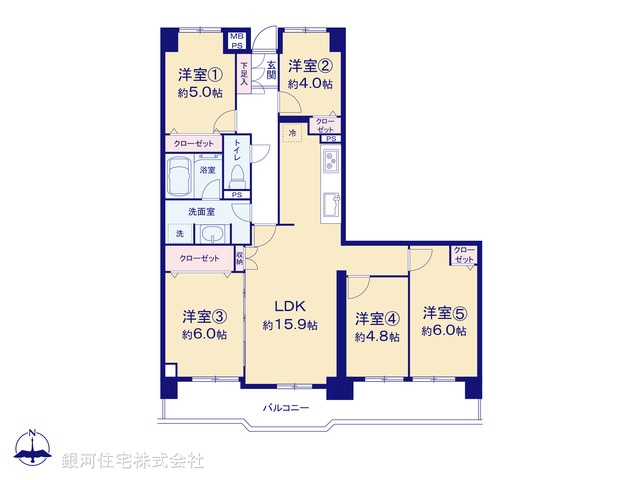 G00368074 神奈川県横浜市金沢区六浦２丁目 中古マンション 3190万円【間取図】