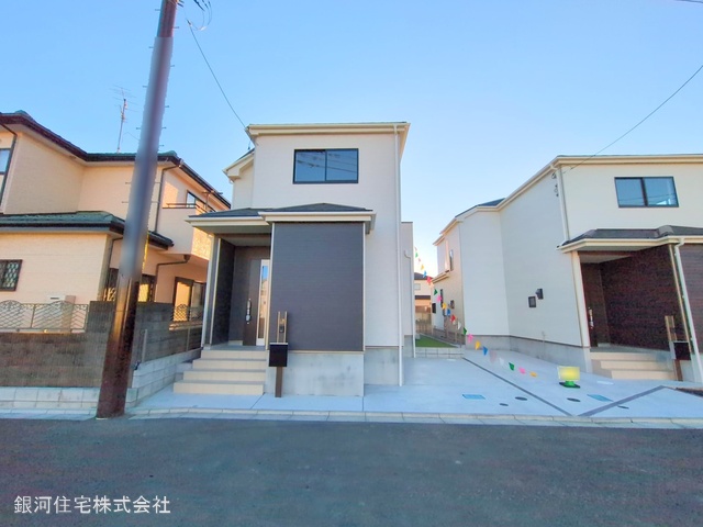 G00368208 千葉県船橋市三山６丁目 新築一戸建て 2890万円 土地面積107.74m² (約32.59坪) 建物面積97.71m² (約29.55坪) 間取り４ＬＤＫ 築年月2024年10月(築１年以内)【外観2】