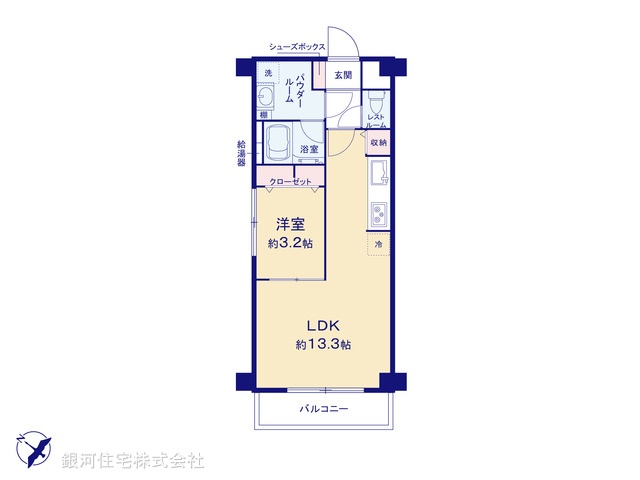 G00368514 東京都世田谷区大蔵１丁目 中古マンション 2480万円【間取図】