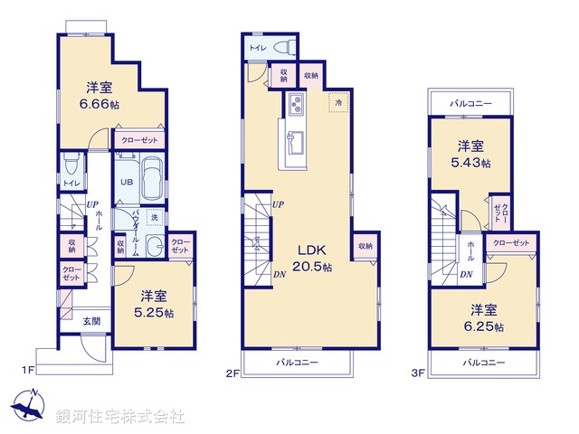 G00368516 東京都多摩市貝取 新築一戸建て 5680万円【間取図】