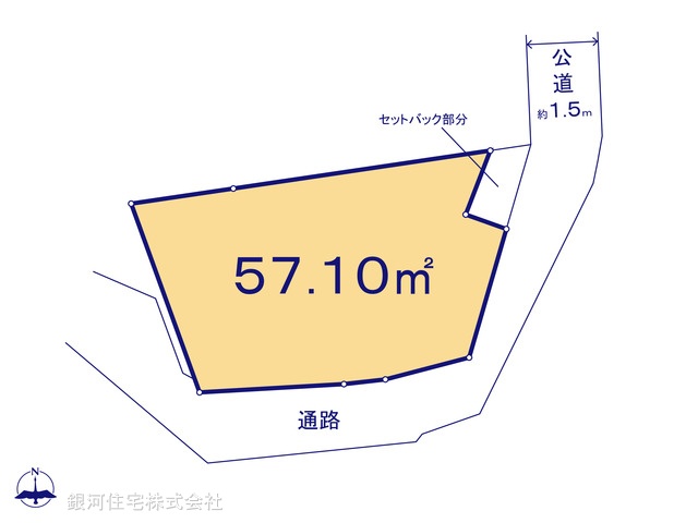 G00368522 神奈川県横浜市中区山手町 土地 1280万円【区画図】