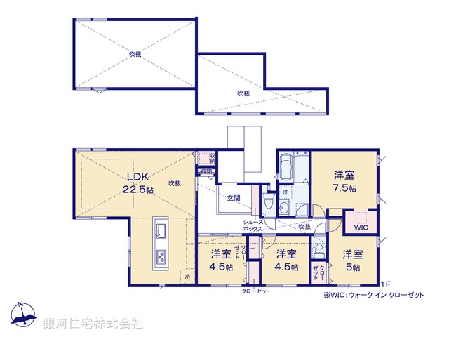 G00368615 千葉県市川市国分７丁目 新築一戸建て 5390万円【間取図】