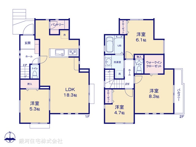 G00369425 神奈川県横浜市青葉区榎が丘 中古一戸建て 6990万円【間取図】