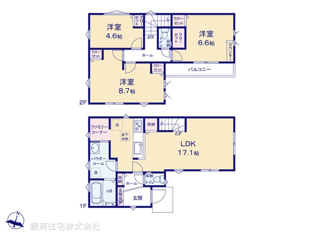 G00369621 神奈川県平塚市平塚１丁目 新築一戸建て 4999万円【間取図】