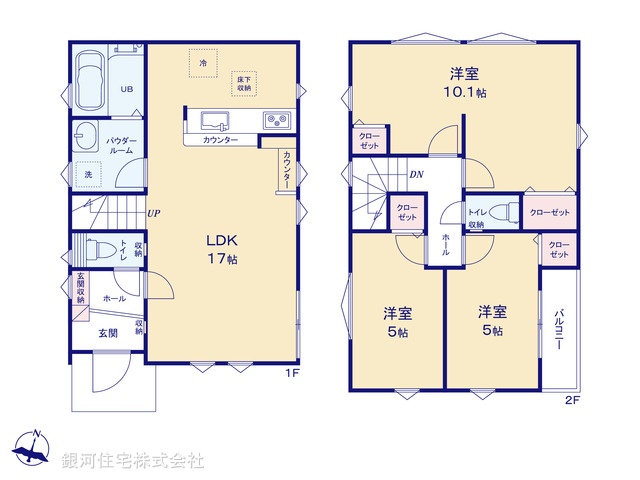 G00369622 神奈川県平塚市平塚１丁目 新築一戸建て 4499万円【間取図】