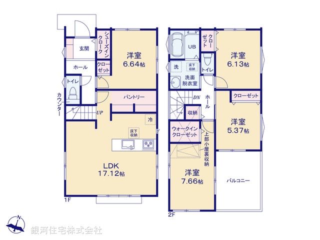 G00370142 神奈川県横浜市南区永田山王台 新築一戸建て 5380万円【間取図】