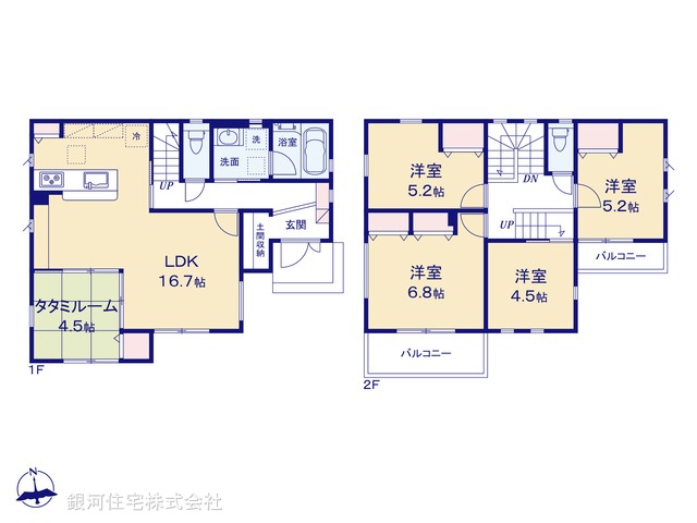 G00370186 東京都小平市小川町１丁目 新築一戸建て 5980万円【間取図】