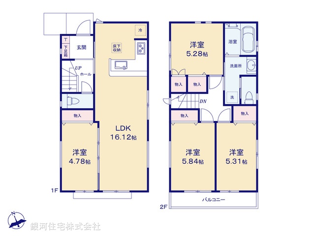G00370262 千葉県市川市北国分２丁目 新築一戸建て 4298万円【間取図】