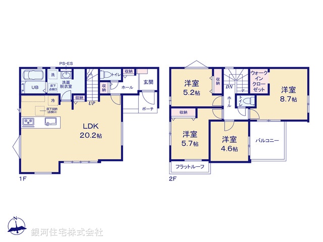 G00370298 千葉県船橋市芝山７丁目 新築一戸建て 4399万円【間取図】