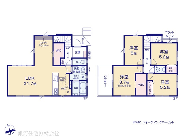 G00370299 千葉県船橋市松が丘５丁目 新築一戸建て 3999万円【間取図】