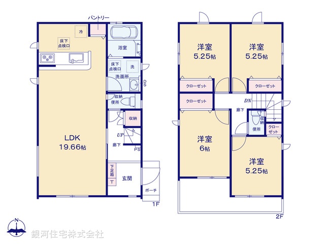 G00370319 神奈川県小田原市新屋 新築一戸建て 2990万円【間取図】
