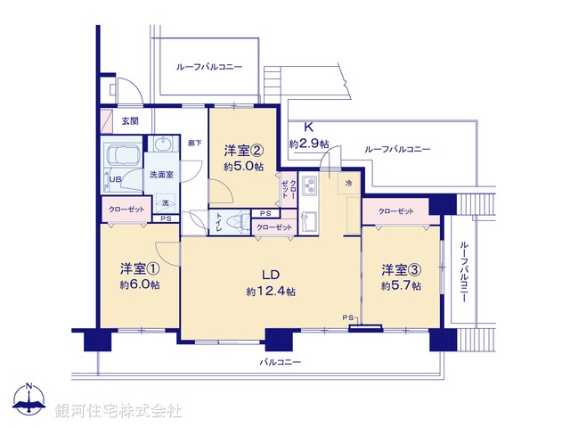 G00370323 神奈川県川崎市幸区南加瀬４丁目 中古マンション 4498万円【間取図】