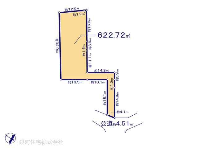 G00370553 神奈川県川崎市宮前区神木本町４丁目 土地 8580万円【区画図】