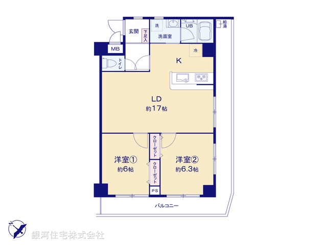 G00370609 神奈川県横浜市保土ヶ谷区岩井町 中古マンション 2990万円【間取図】