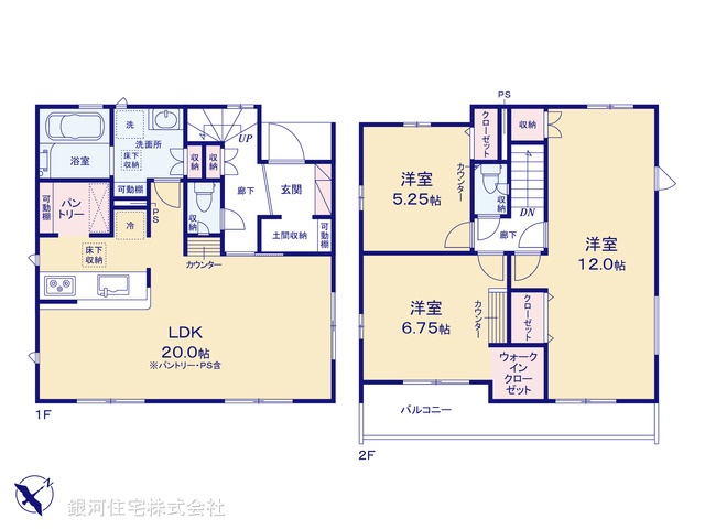 G00370630 千葉県船橋市松が丘１丁目 新築一戸建て 3450万円【間取図】