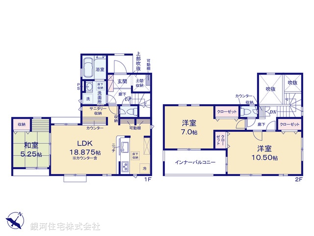 G00370637 千葉県船橋市松が丘１丁目 新築一戸建て 4030万円【間取図】