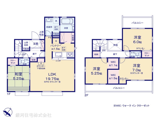 G00370638 千葉県船橋市松が丘３丁目 新築一戸建て 3880万円【間取図】