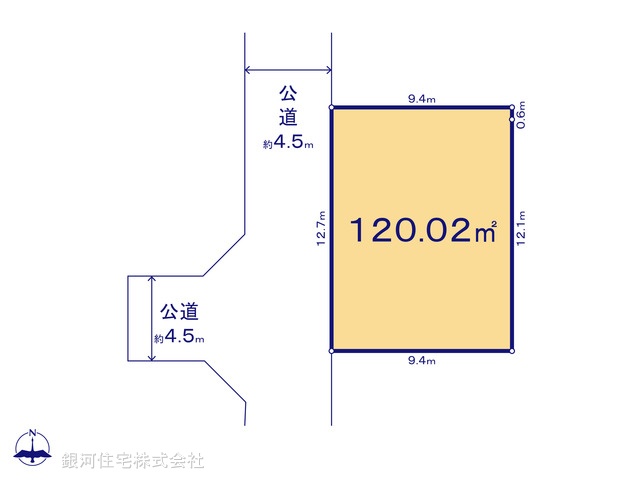G00370644 神奈川県平塚市纒 土地 2280万円【区画図】