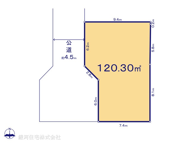 G00370646 神奈川県平塚市纒 土地 2480万円【区画図】