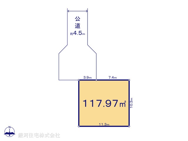 G00370647 神奈川県平塚市纒 土地 1980万円【区画図】