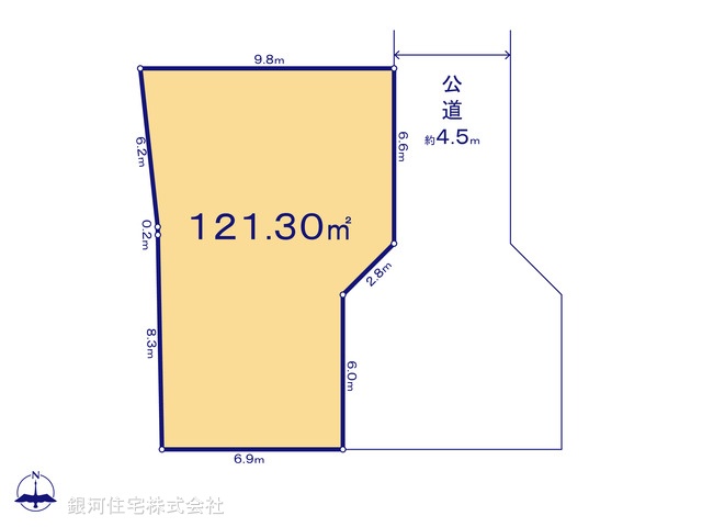 G00370649 神奈川県平塚市纒 土地 2480万円【区画図】