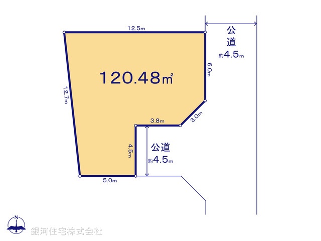 G00370651 神奈川県平塚市纒 土地 2480万円【区画図】