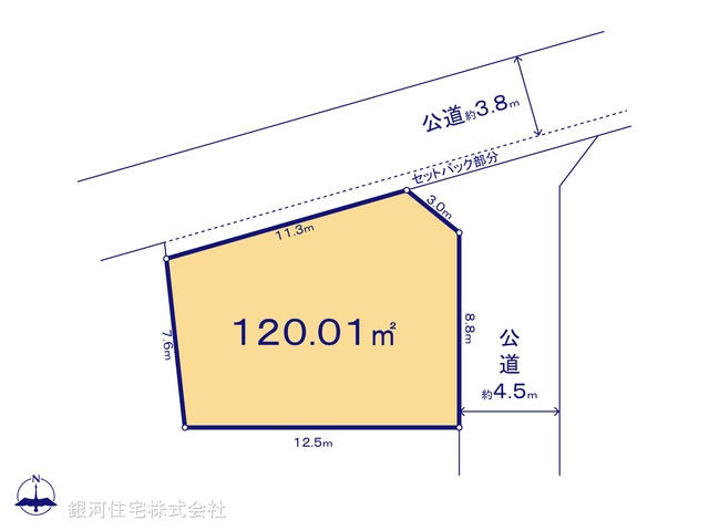 G00370652 神奈川県平塚市纒 土地 2280万円【区画図】