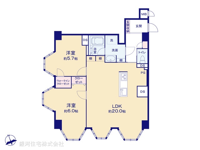G00370677 埼玉県川口市本町２丁目 中古マンション 2598万円【間取図】