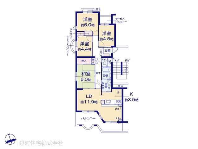 G00370894 千葉県佐倉市西志津７丁目 中古マンション 1880万円【間取図】