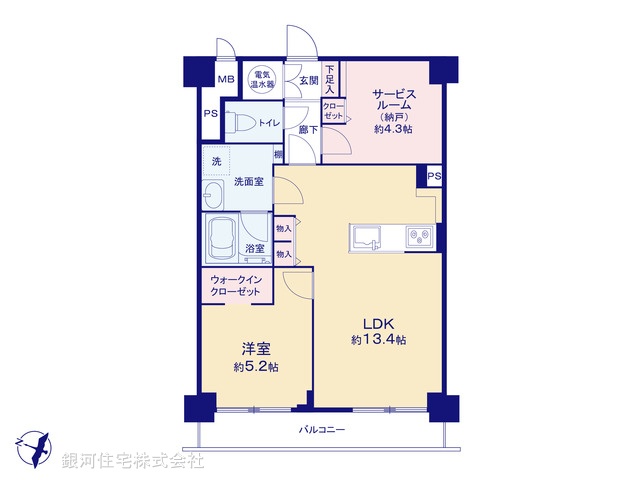 G00370906 神奈川県川崎市川崎区南町 中古マンション 2990万円【間取図】