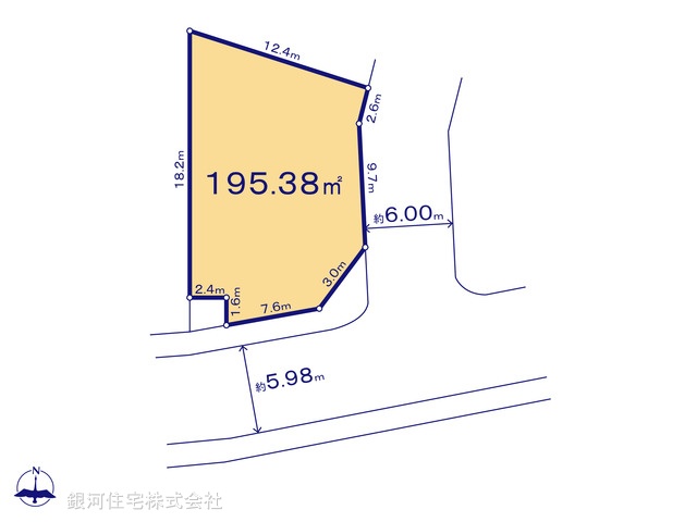G00371011 神奈川県平塚市真田１丁目 土地 2180万円【区画図】