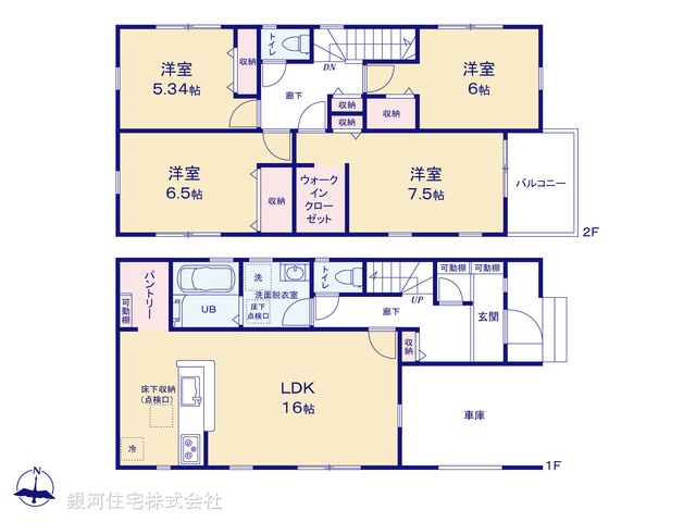 G00371024 埼玉県深谷市稲荷町１丁目 新築一戸建て 2890万円【間取図】