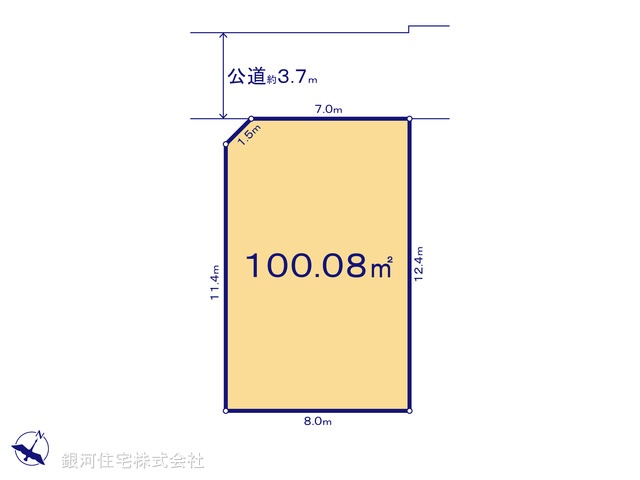 G00371041 神奈川県平塚市達上ヶ丘 土地 1980万円【区画図】