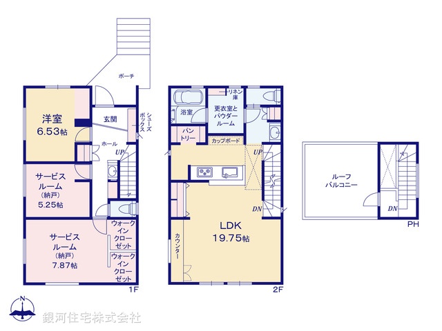 G00371060 神奈川県茅ヶ崎市美住町 新築一戸建て 6380万円【間取図】